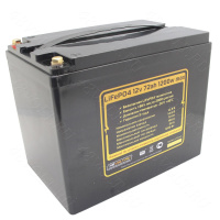 Аккумулятор LiFePO4 12v72Ah 1200w max пластик